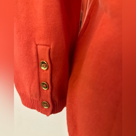 Talbots Pima Cotton Coral Sweater Size Medium NWT - Picture 3 of 8